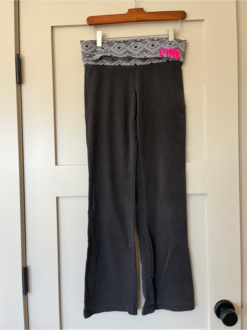 PINK Victoria's Secret “Yoga Pants” with Patterned Fold-Over Waistband